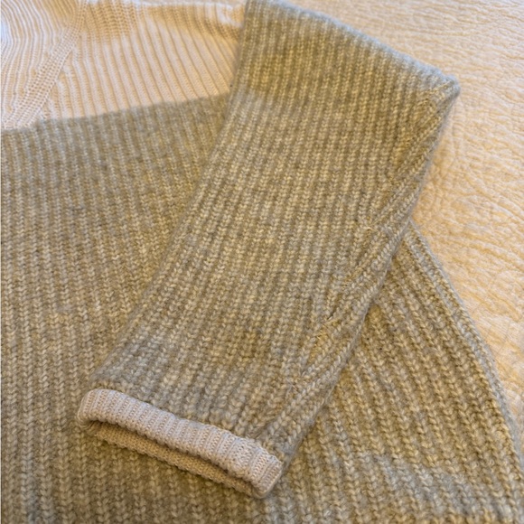 Varley Willard Half Zip Sweater Cream / Gray Size Small - Picture 6 of 7